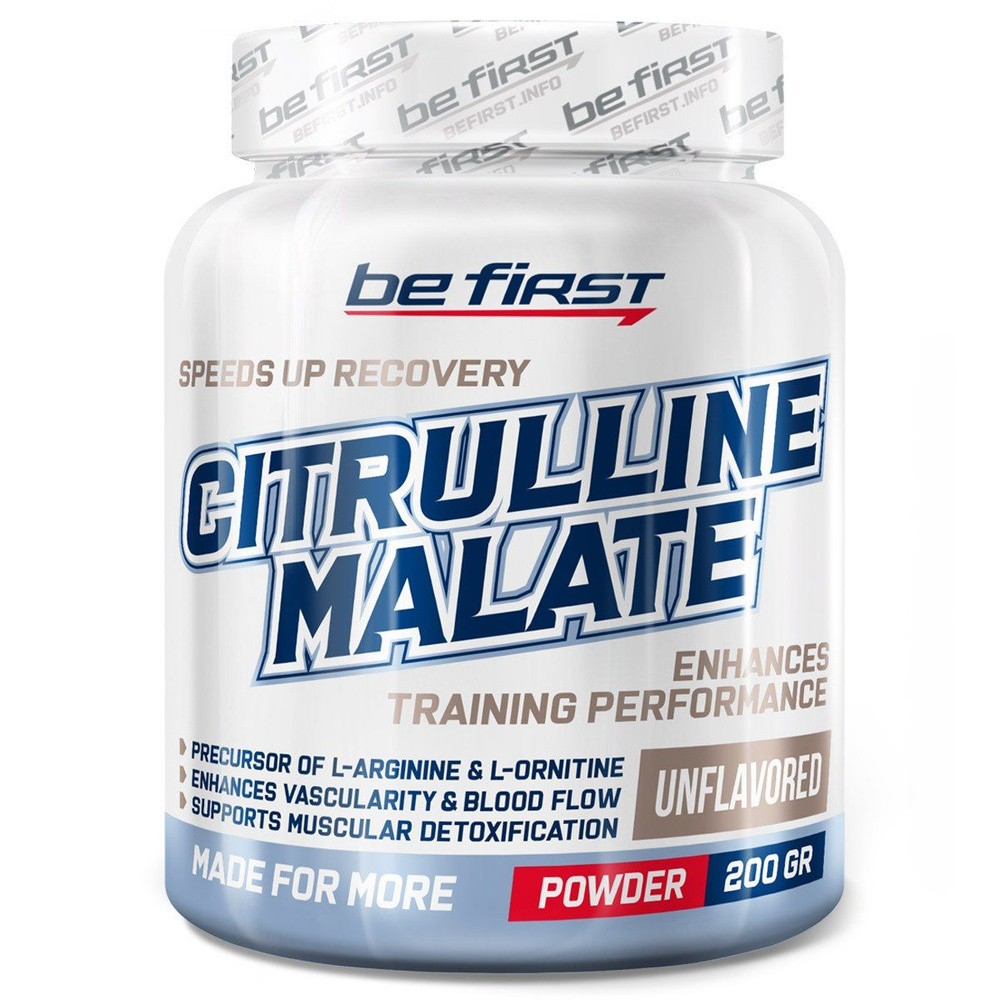 Цитруллина малат порошок Be First Citrulline Malate Powder 200 гр, натуральный вкус  #1