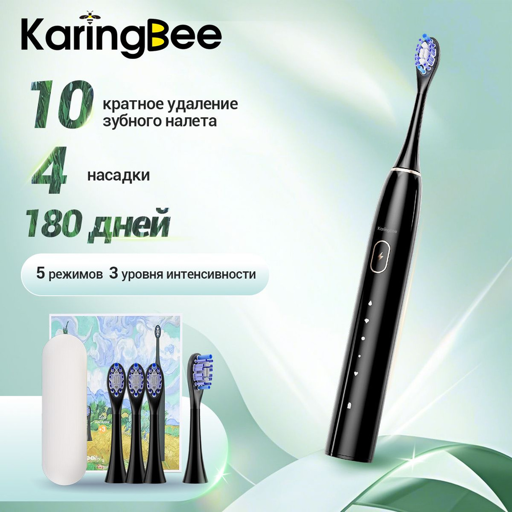 Электрическая зубная щётка KaringBee R101, Черная #1