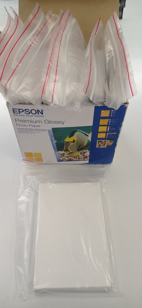 Бумага для цв. струй. печ. глянцевая EPSON C13S041729 10x15 см в технической упаковке , 255 г/кв. м, #1