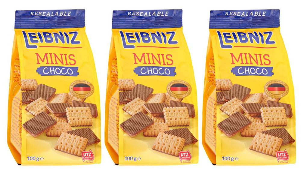 Мини-печенье BAHLSEN LEIBNIZ MINIS CHOCO сливочное с молочным шоколадом 100г*3штуки  #1