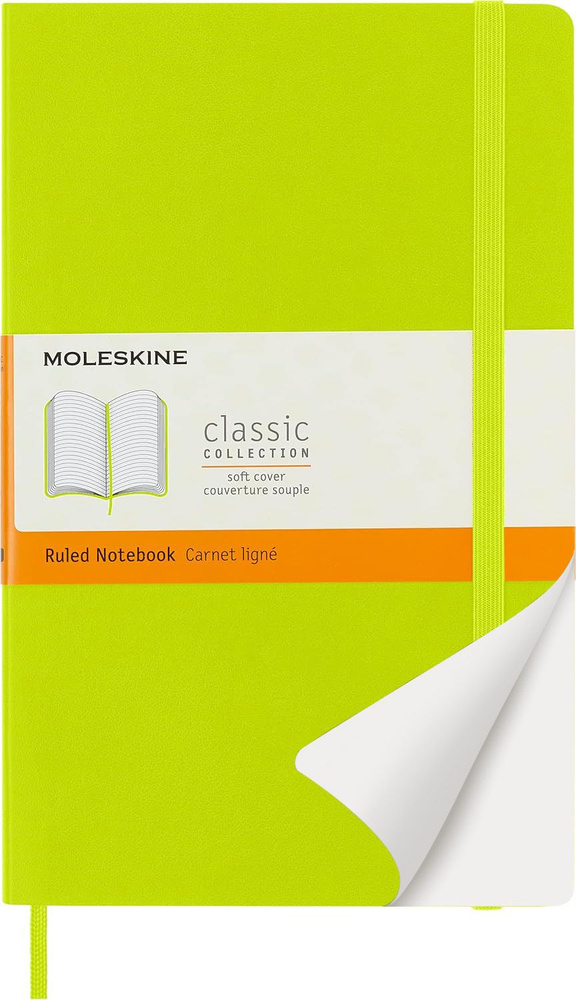 Блокнот в линейку Moleskine CLASSIC SOFT (QP616C2) 13х21см 192стр., мягкая обложка, лайм  #1