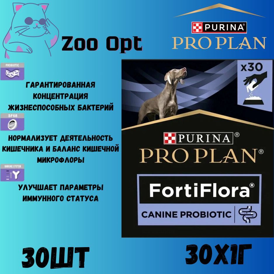 Пищевая добавка для собак PRO PLAN VETERINARY DIETS FortiFlora для поддержания баланса микрофлоры, 1 #1