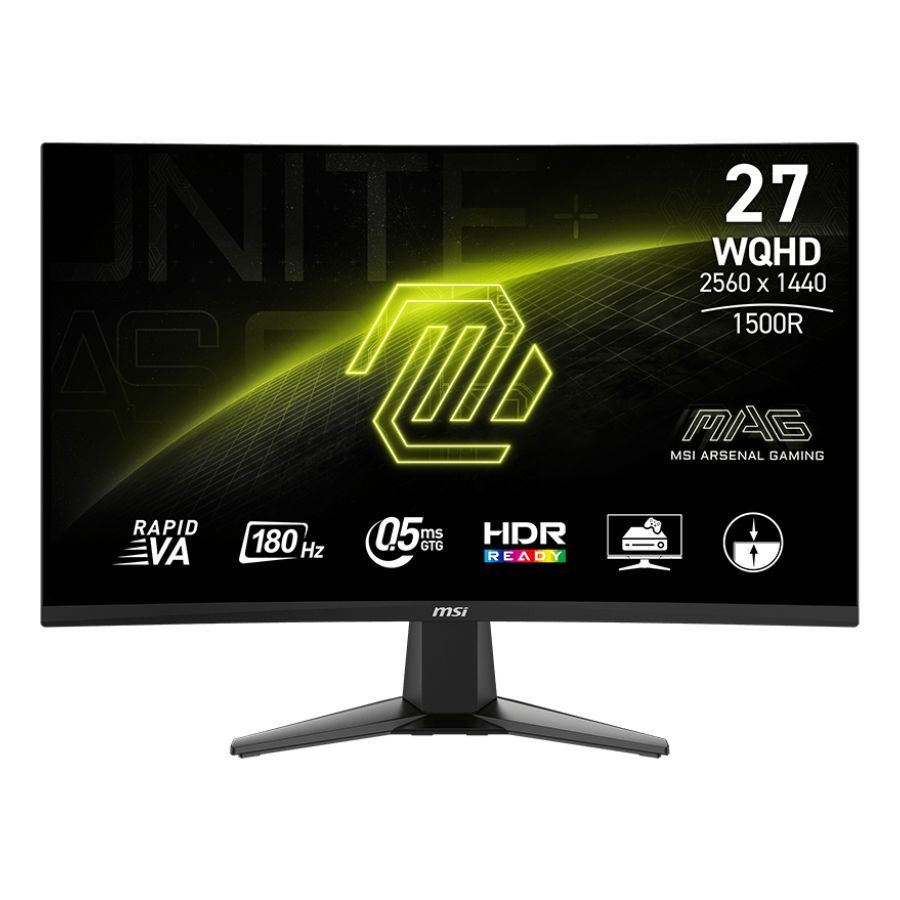 MSI 27" Монитор MAG 27CQ6F 2560x1440 VA Curved Black, черный #1