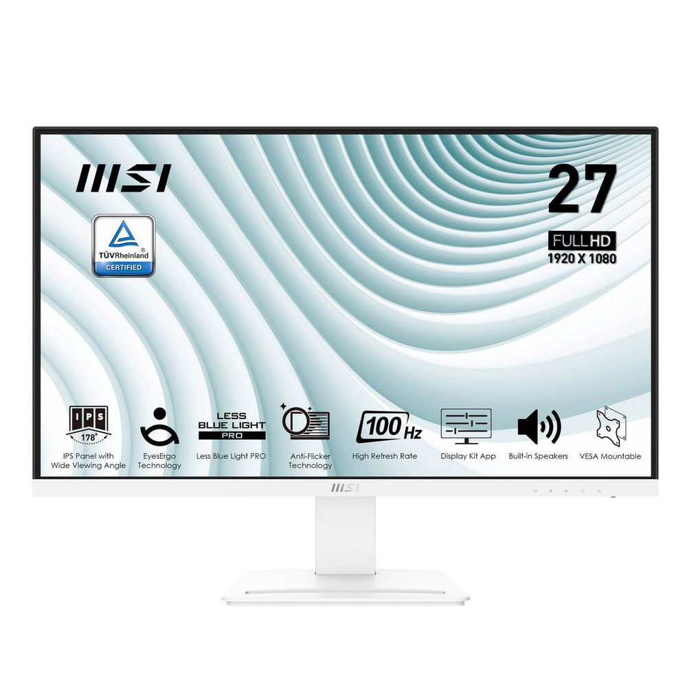 MSI 27" Монитор MP273AW, IPS, 1920x1080, 100 Гц, белый #1