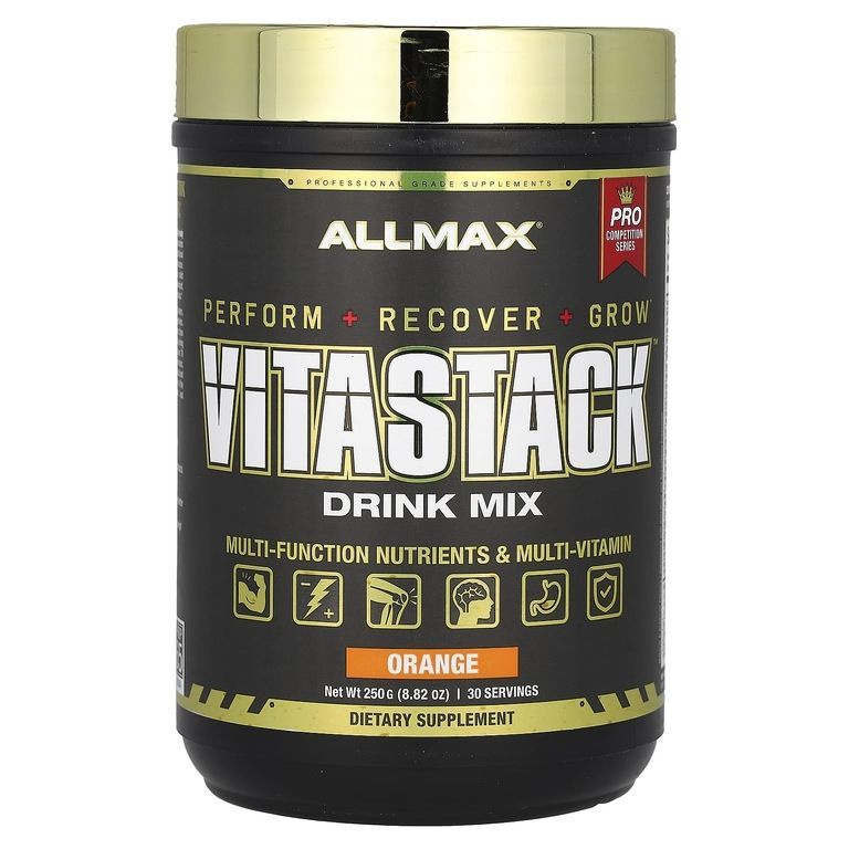 Спортивное питание, ALLMAX Vitastack Drink Mix, Апельсин, 250 г (8,82 унции) из США  #1