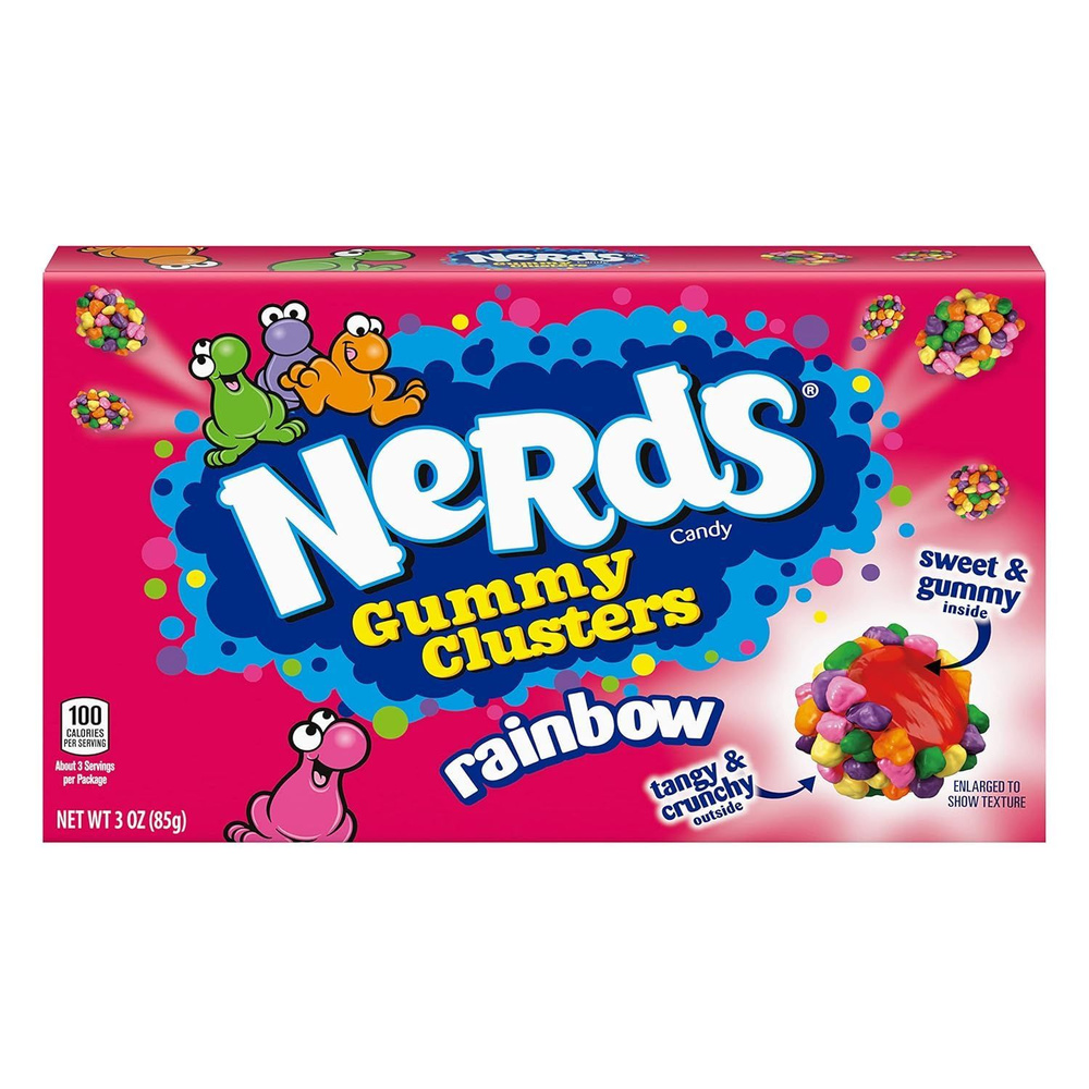 Мармелад - драже Nerds Rainbow Gummy Clusters, 85 гр #1