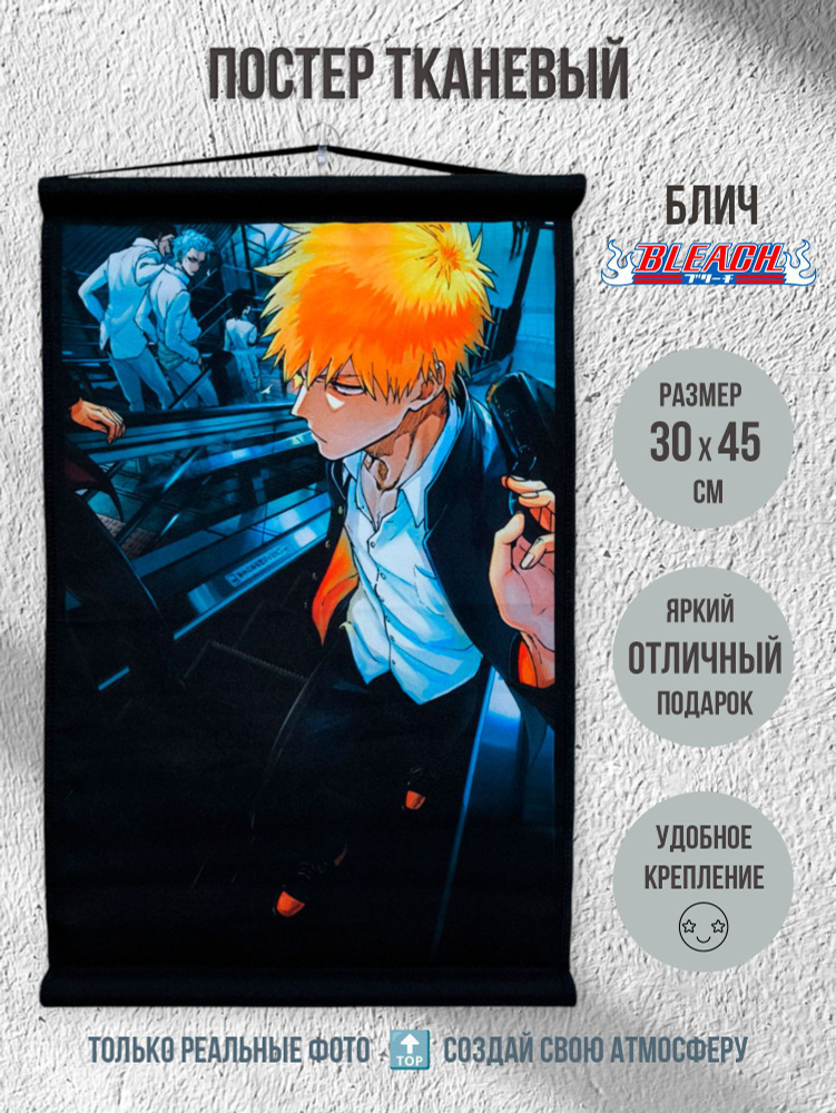 Тканевый плакат постер 30х45 Блич (Bleach) мод.2 #1