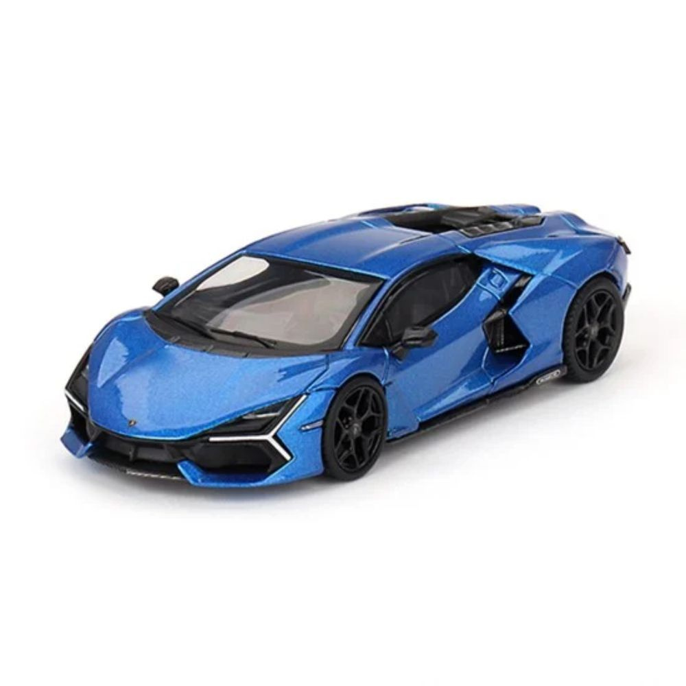 Машинка MINI GT 1/64 Lamborghini Revuelto Blu Eleos RHD Diecast Scale Model Car #1