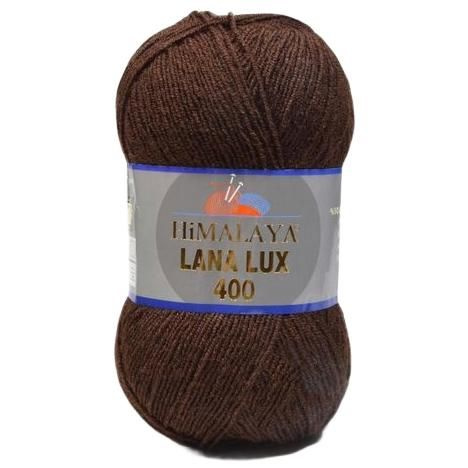 Пряжа HiMALAYA LANA LUX 400(Хималая Лана Люкс 400), цвет 22033 коричневый, 400 м, 3 мотка, нить - 2мм #1