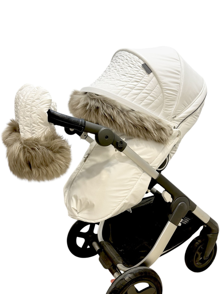 Зимний кит BABYNITTO для колясок Stokke V3-V6, белый #1