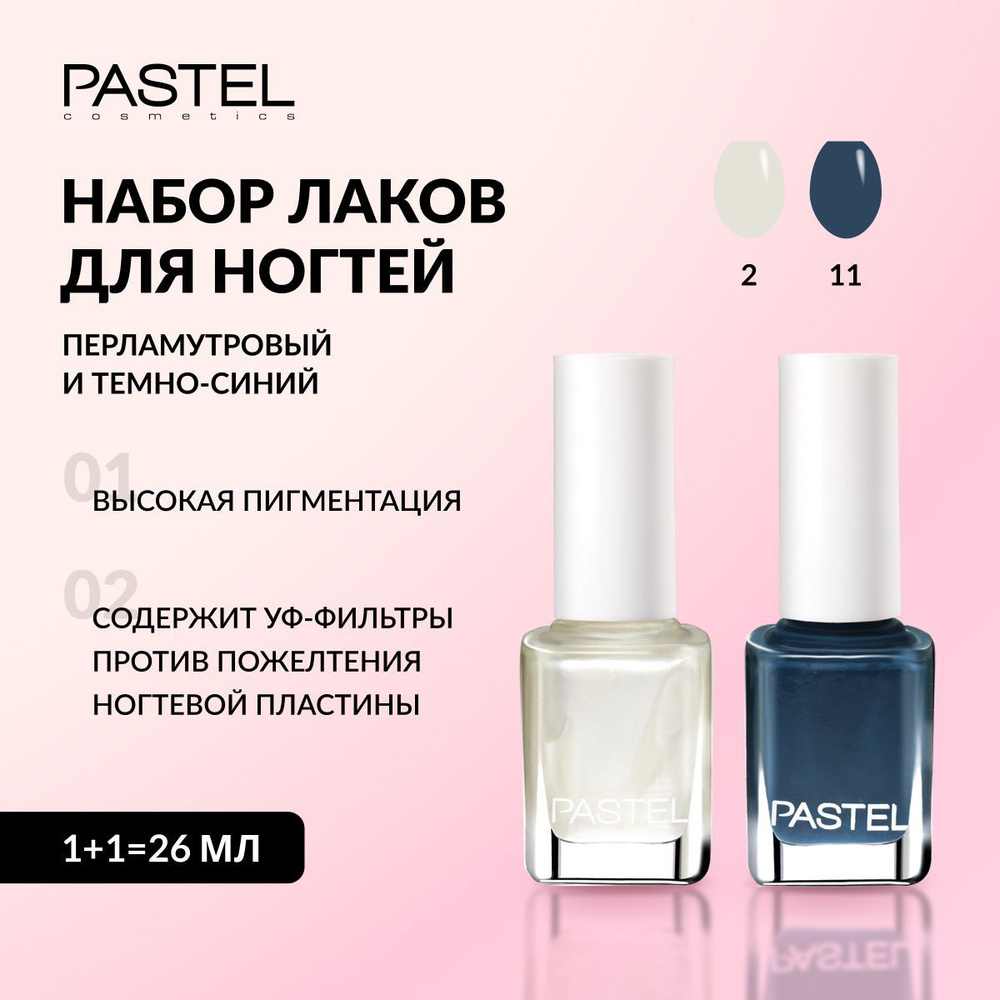 Лак для ногтей PASTEL обычный, быстросохнущий без лампы, стойкий, с эффектом гель лака / NAIL POLISH #1