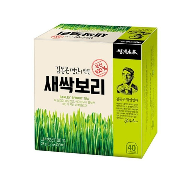 Ssanggye Barley Sprout Tea 0.7g x 40 пакетиков, Premium Korean Herbal Tea Daily Drink Tea. Kim Dong-gon. #1