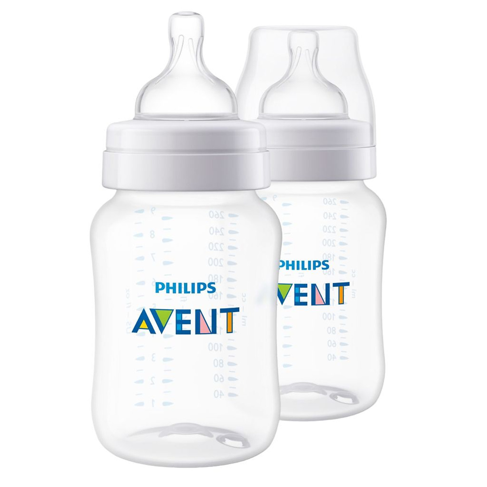 Avent Бутылочка для кормления медленный поток Anti-colic 1+ SCY103/02 260 мл 2 шт  #1