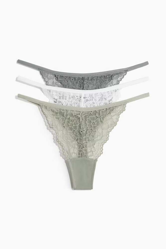 Комплект трусов стринги H&M Thong, 3 шт #1