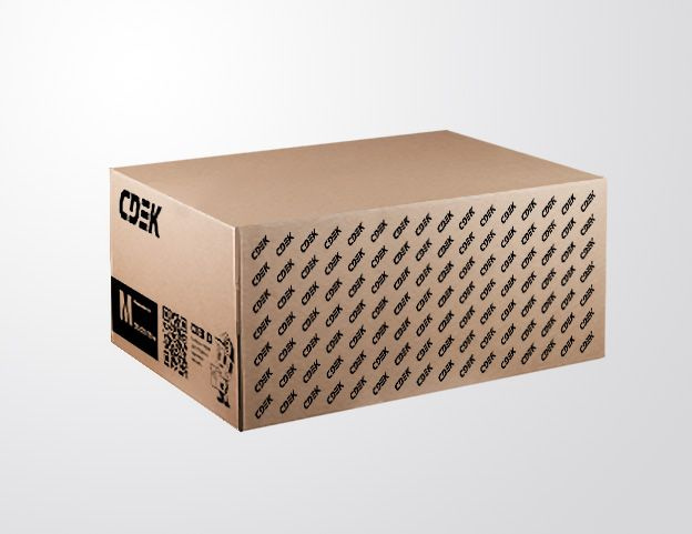 Надежная защита. Коробка картонная CDEK обеспечит надежную защиту вашим вещам благодаря прочной высечной конструкции «почтовый» короб и качественному материалу. Конструкция с улучшенной защитой вложений: сверху и снизу четыре слоя гофрокартона. Внешний слой из целлюлозного картона защищает от перепадов влажности. Марка картона: Т-24B. Такой упаковочный контейнер также подходит для отправок посылок почтой или курьерской службой. Размер оптимизирован под размер ячеек постамата.