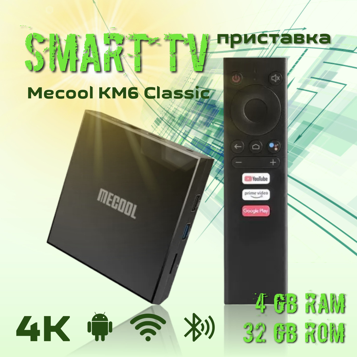 Цифровая смарт ТВ-приставка Mecool KM6 Classic
