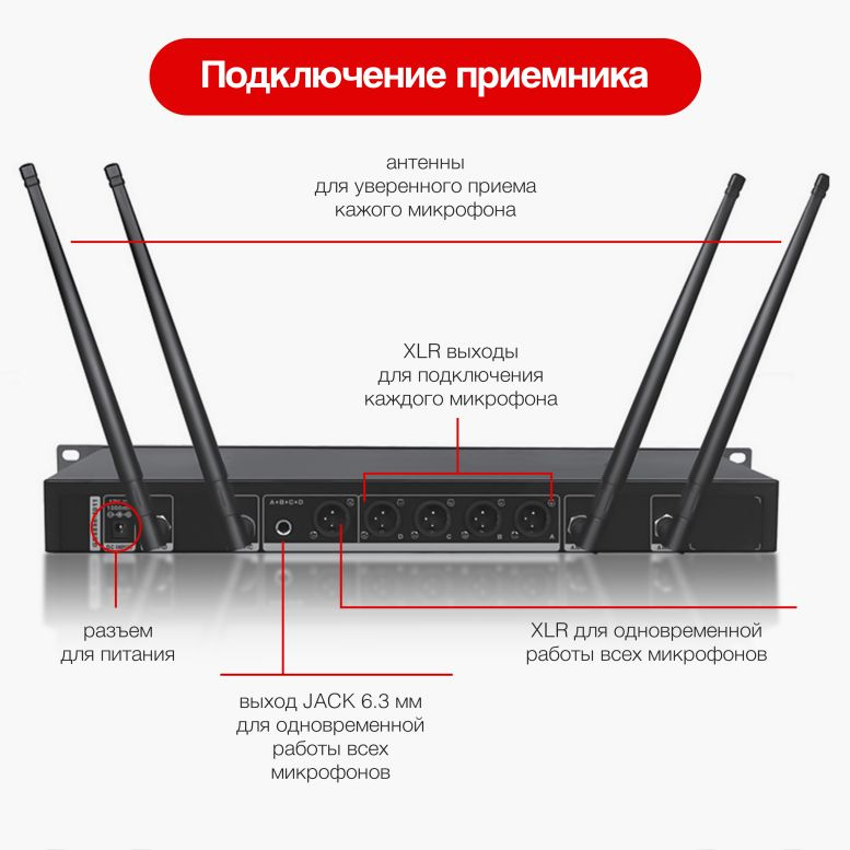 Задняя панель приёмника