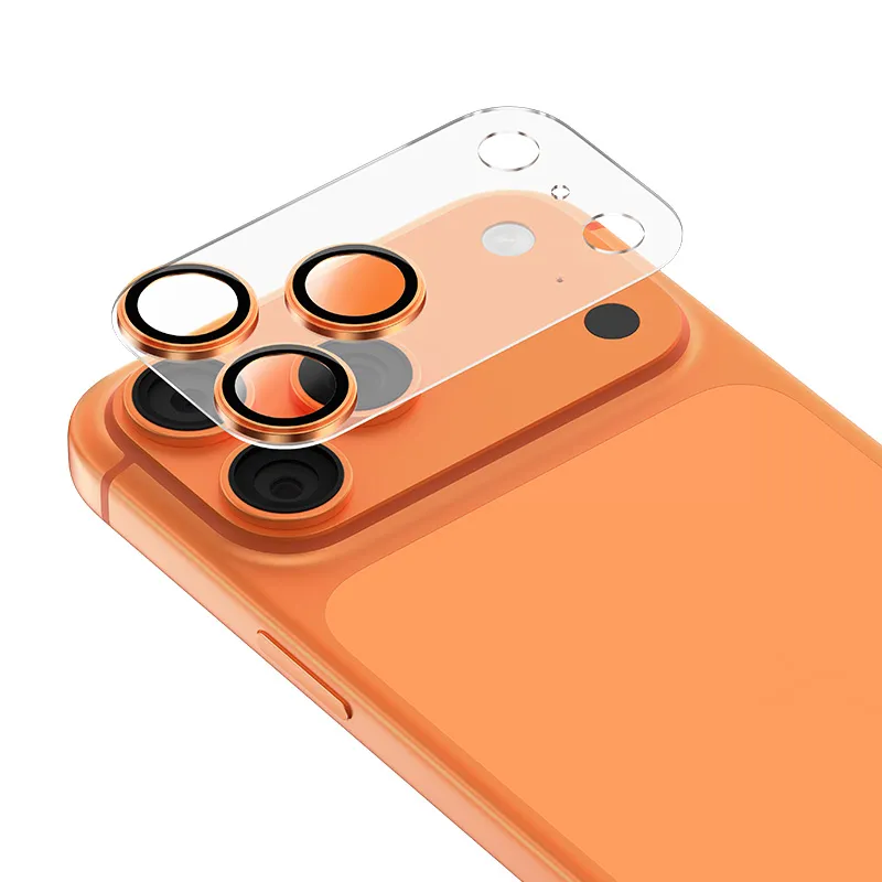 Защитные линзы Keephone REGGIO FULL GLUE на камеру для iPhone 17 Pro Max / Оранжевый #1