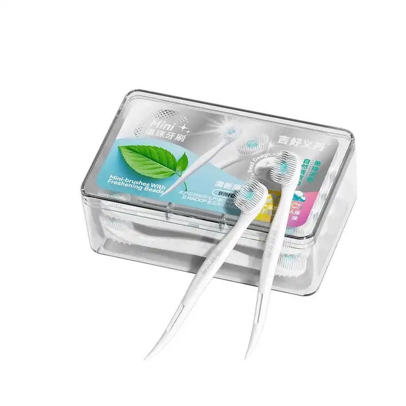 Миниручнаязубнаящеткасзубнойпастойдляпутешествий,совкусоммяты,20шт.