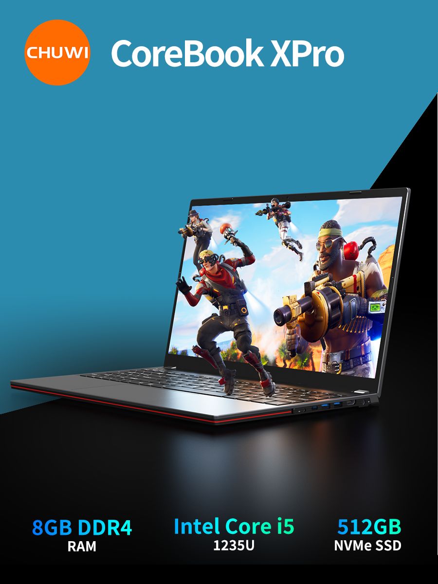 CHUWICoreBookXProНоутбук15.6",IntelCorei5-1235U,RAM8ГБ,SSD512ГБ,IntelUHDGraphics,WindowsHome,серый,Русскаяраскладка
