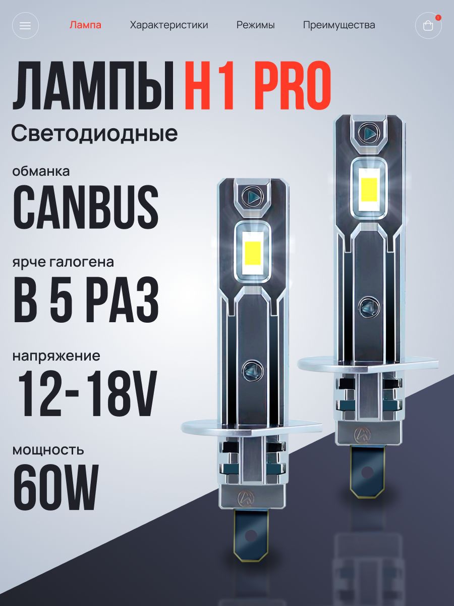 Лампочкиh1,ледлампыh1,led