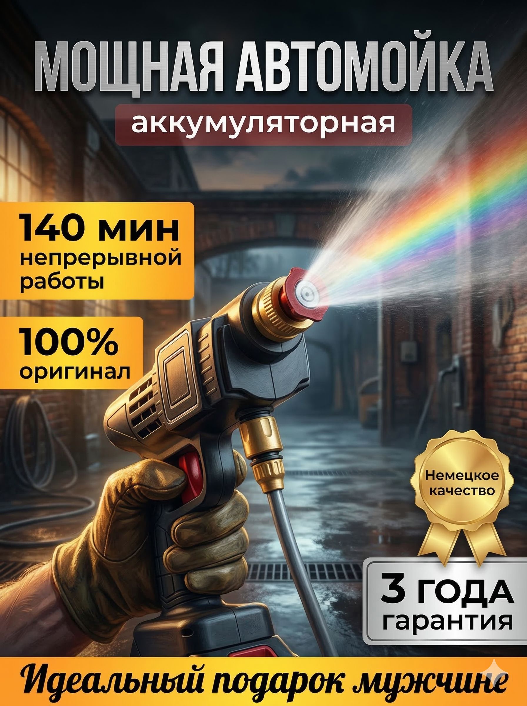 Аккумуляторнаямойкавысокогодавлениядляавтомобилявкейсе/Портативная,МинимойкаспистолетомипенообразователембеспроводнаясдвумябатареямиАккумуляторнаямойкавысокогодавления