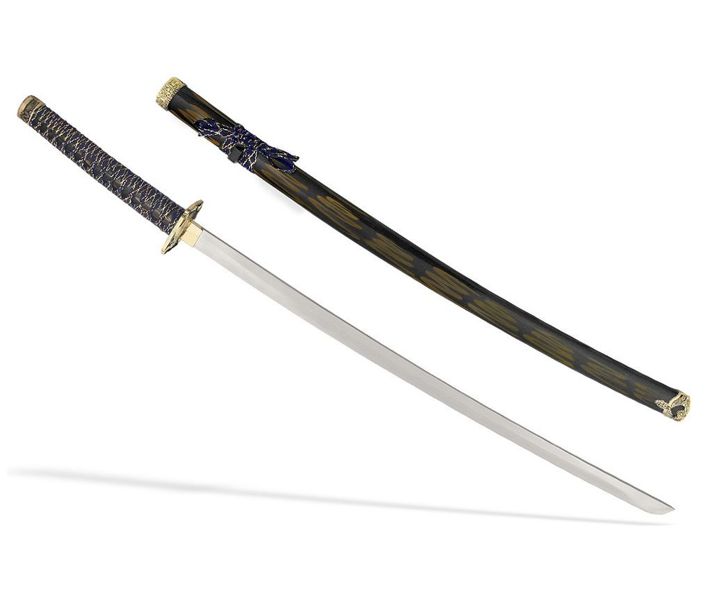 Самурайский меч Катана (сине-желтые ножны) #1