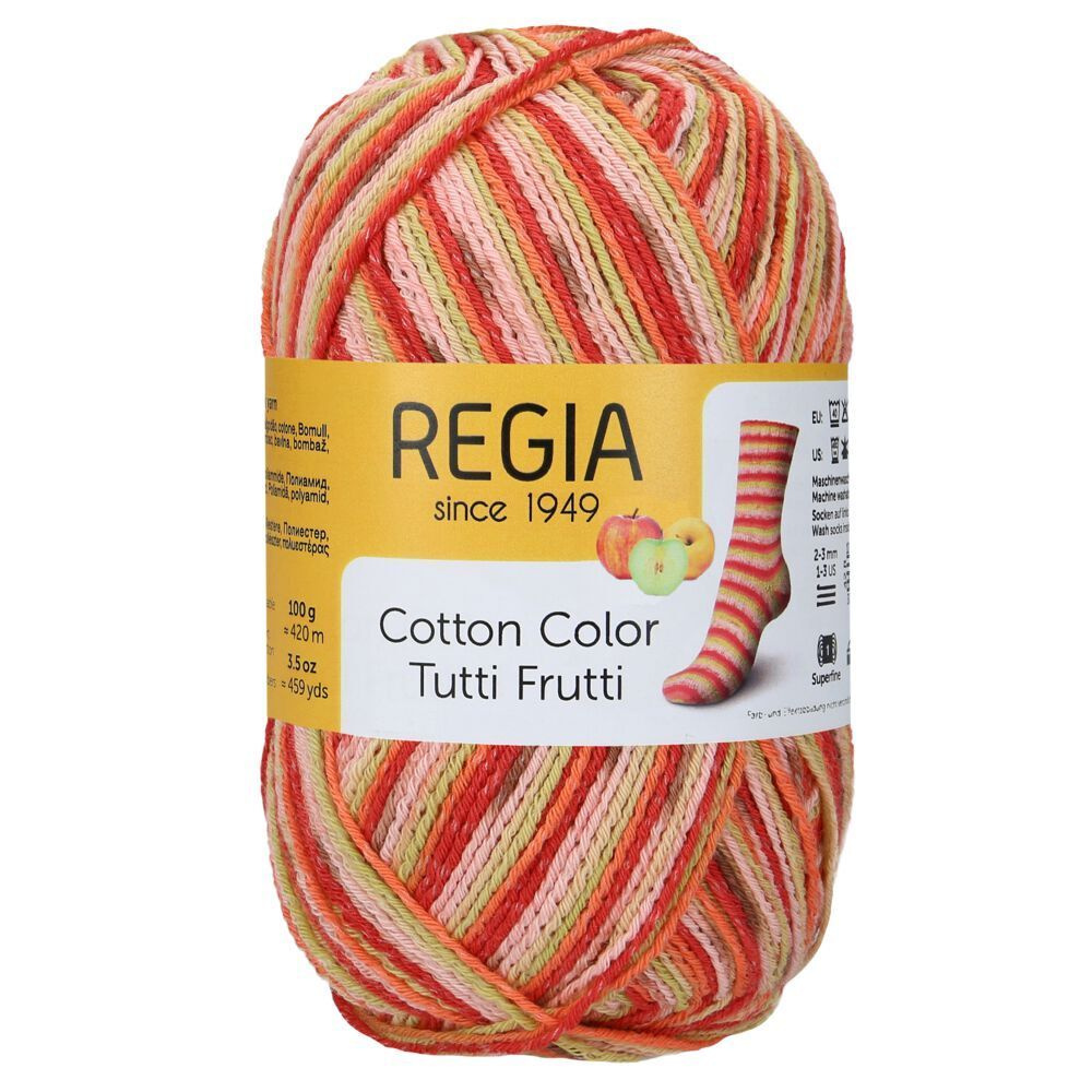 Пряжа Cotton Color Regia - 1 моток (100 гр, 420 м), цвет 02426 #1