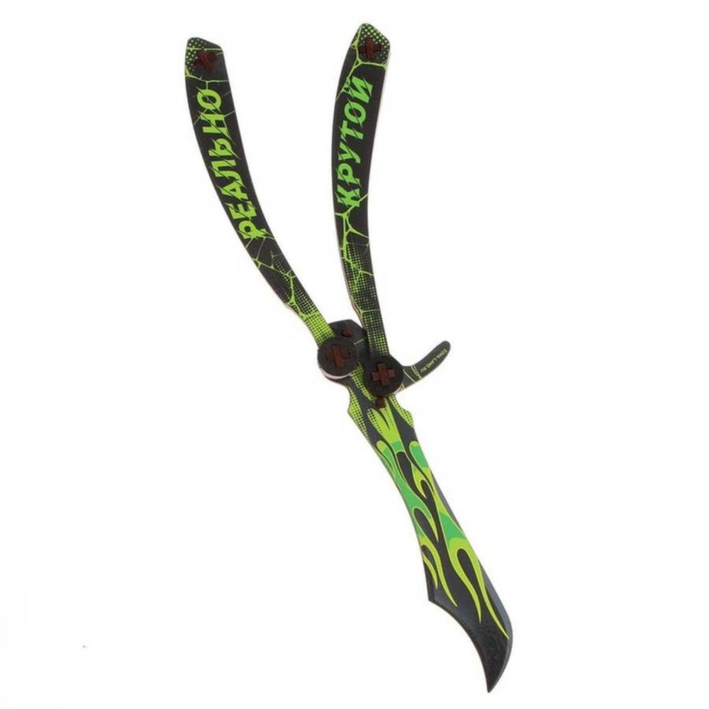 Сувенирное оружие - Нож-бабочка, цвет зеленый, деревянный, 28.5 см, 1 шт  #1