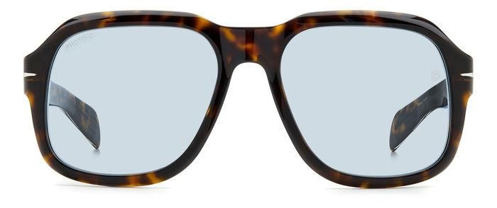 Мужские и женские солнцезащитные очки David Beckham DB 7090/S 2IK QZ, цвет: коричневый, цвет линзы: голубой, #1