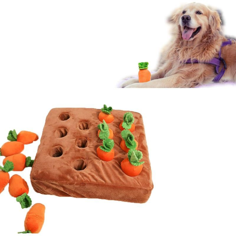 Интерактивная игрушка для собак содержит 12 редисок, которые могут прятаться и искать еду и кусать, подходят #1