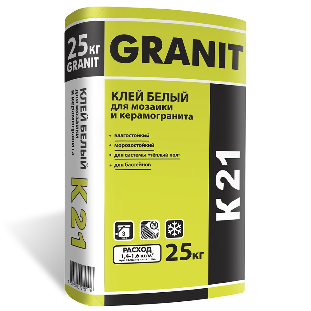 Клей для плитки C1 GRANIT K21 белый 25 кг #1