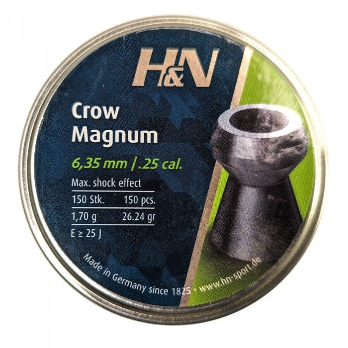 Пули для пневматики H&N Crow Magnum 6, 35 мм 1, 70г (150 шт) #1