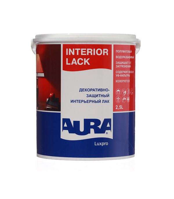 Лак акриловый Aura Luxpro Interior Lack бесцветный 2,5 л полуматовый  #1