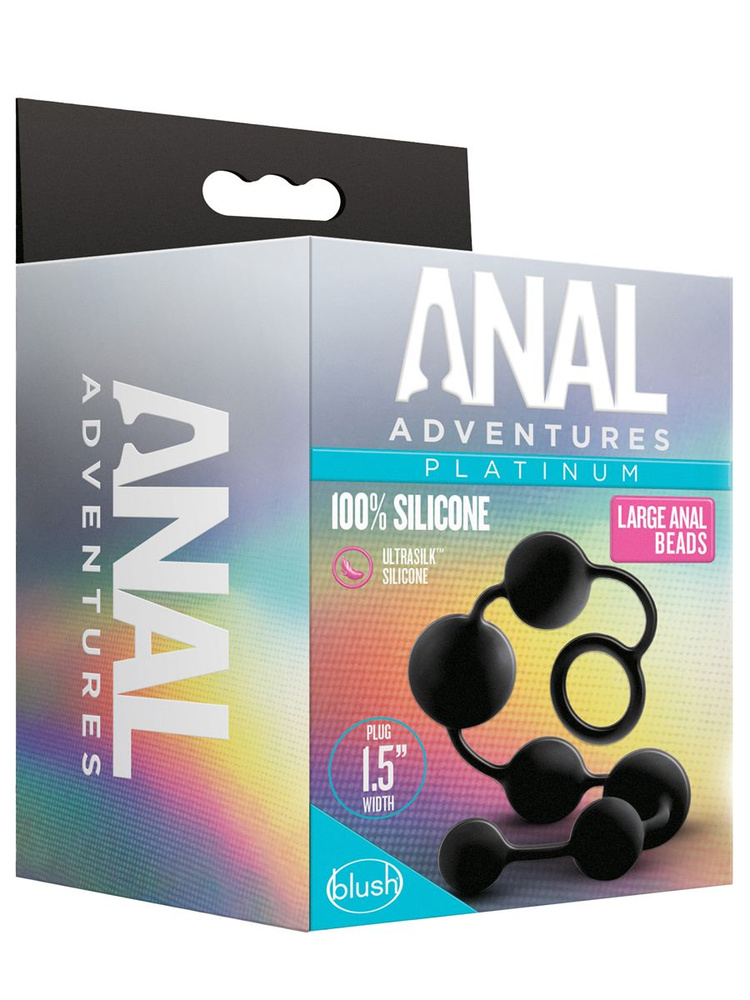 Blush Novelties Анальный стимулятор ANAL ADVENTURES LARGE ANAL BEADS, черный Без вибрации  #1