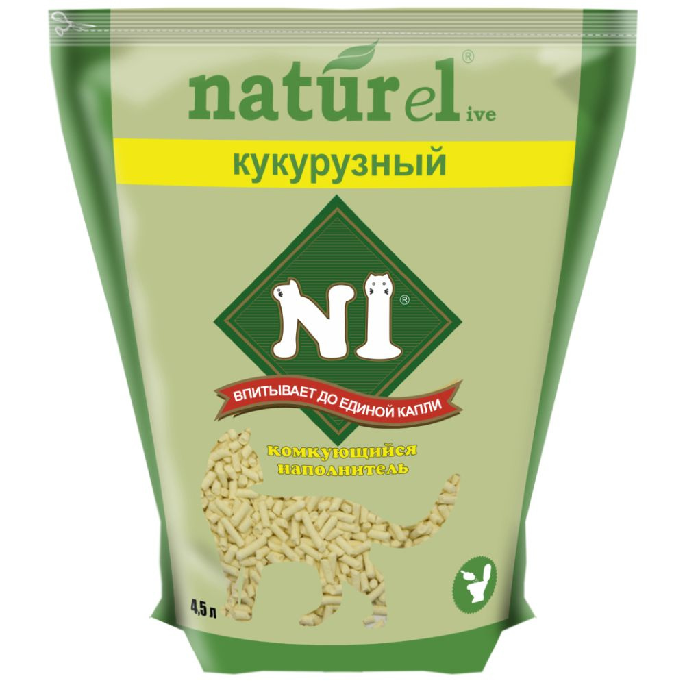 Наполнитель для кошачьего туалета N1 NATUReL Кукурузный Комкующийся 4,5 л  #1