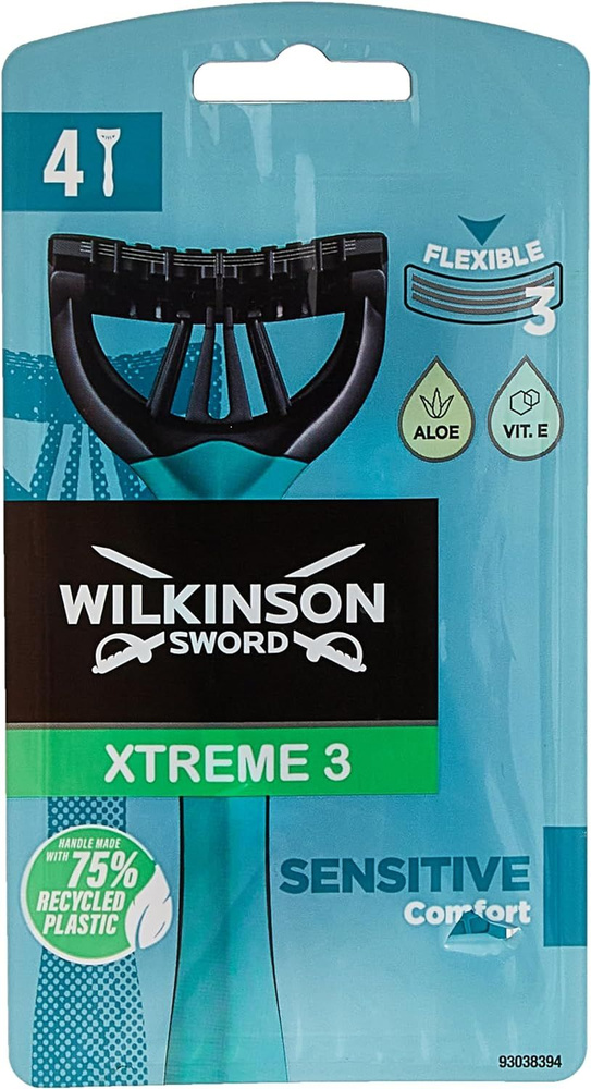 Wilkinson Sword / SCHICK Xtreme3 Sensitive / Бритвенный одноразовый станок ( 4 шт.)  #1