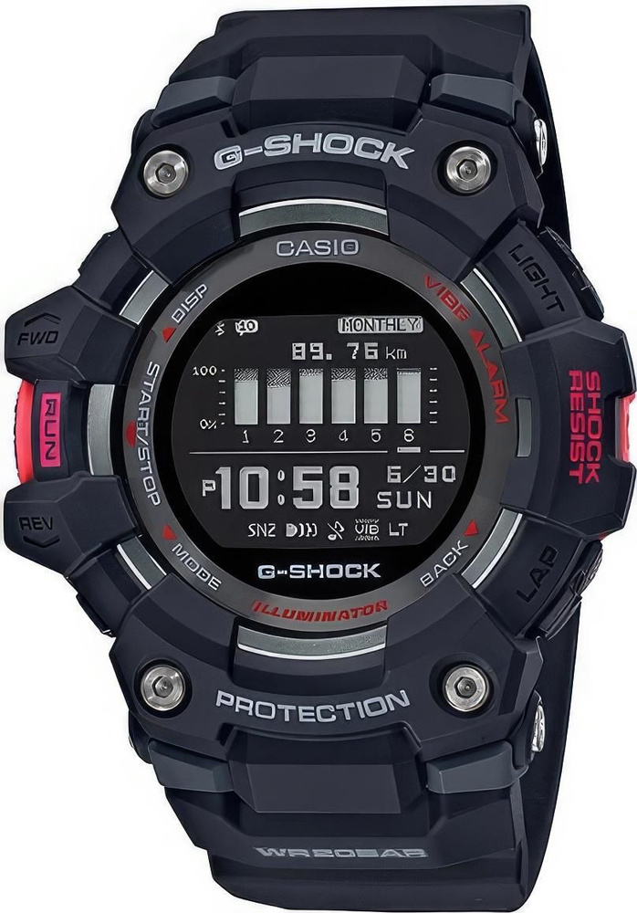 Наручные часы CASIO G-Shock (GBD-100-1D), черный, красный #1