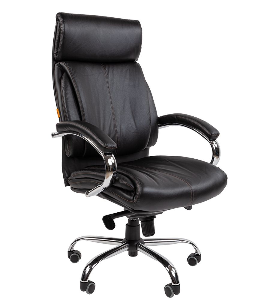 Офисное кресло Chairman CH423 кожа, черный #1