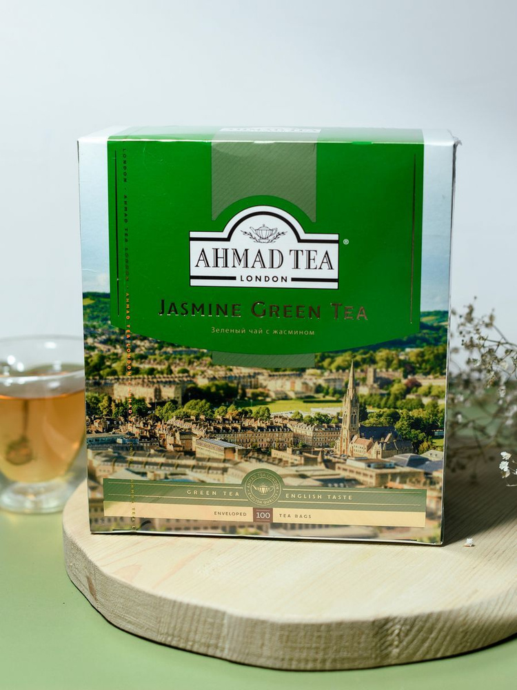 Чай зеленый AHMAD TEA Жасмин 100 пак. срок (07/26)упак №4 #1