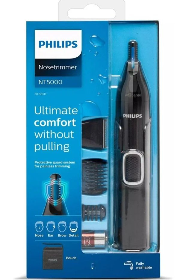 Philips Триммер для носа и ушей NT5650/16, кол-во насадок 4 #1