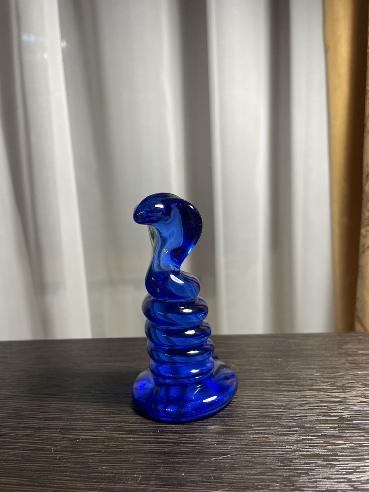 Хрустальная Голубая Змея Кассир, 4*10см #1