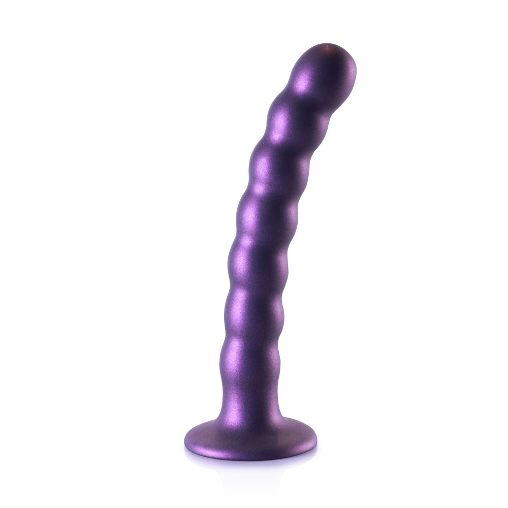 Фиолетовый фаллоимитатор Beaded G-Spot - 17 см. #1