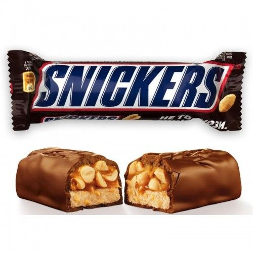 Шоколадные батончики Snickers, 48 шт по 50.5 г, Нуга, карамель, арахис, шоколадо  #1
