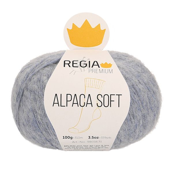 Носочная пряжа Regia Premium Alpaca Soft (00050 Hellblau meliert) #1