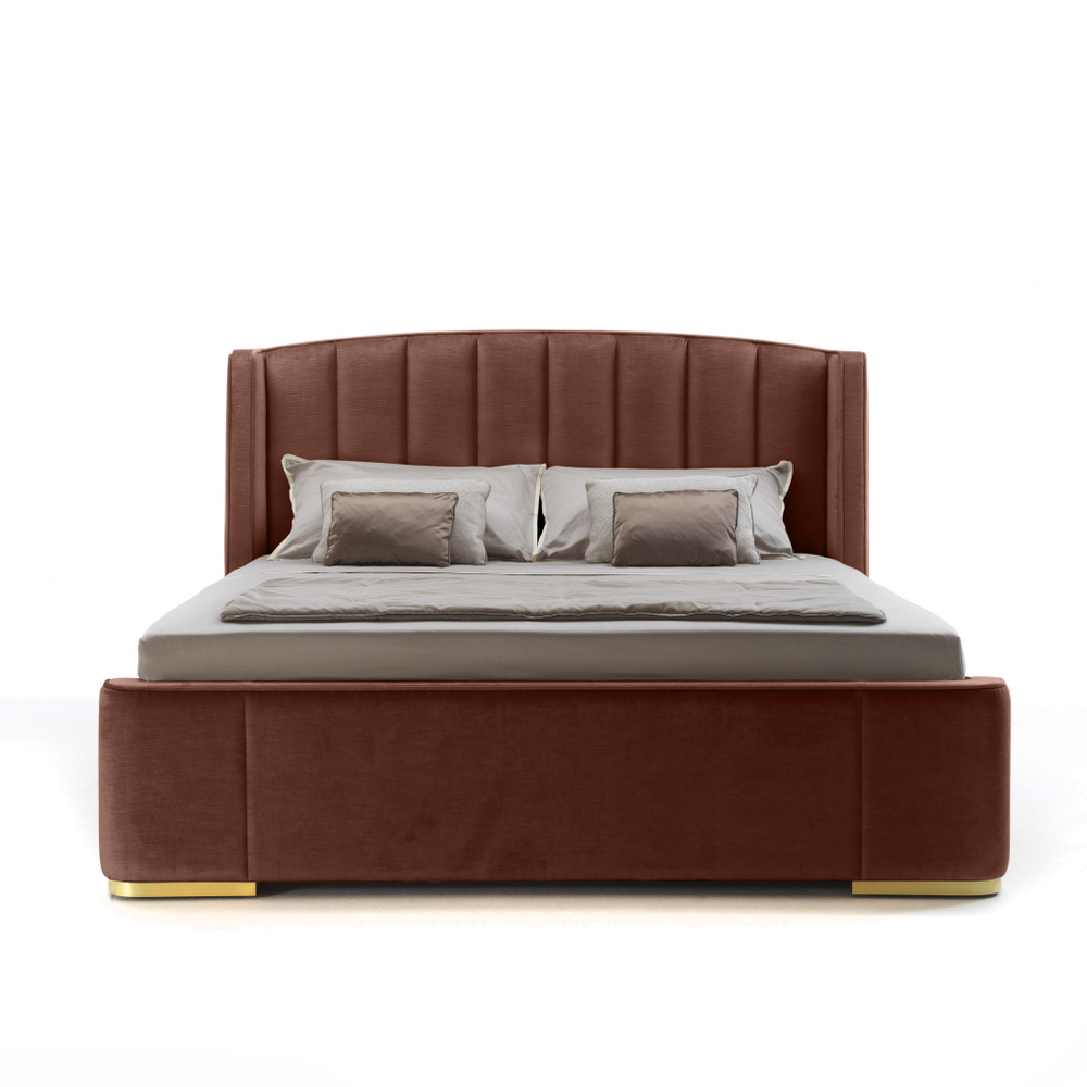 Двуспальная кровать Madison 200х200, с подъемным механизмом и ящиком для белья, корраловый  #1