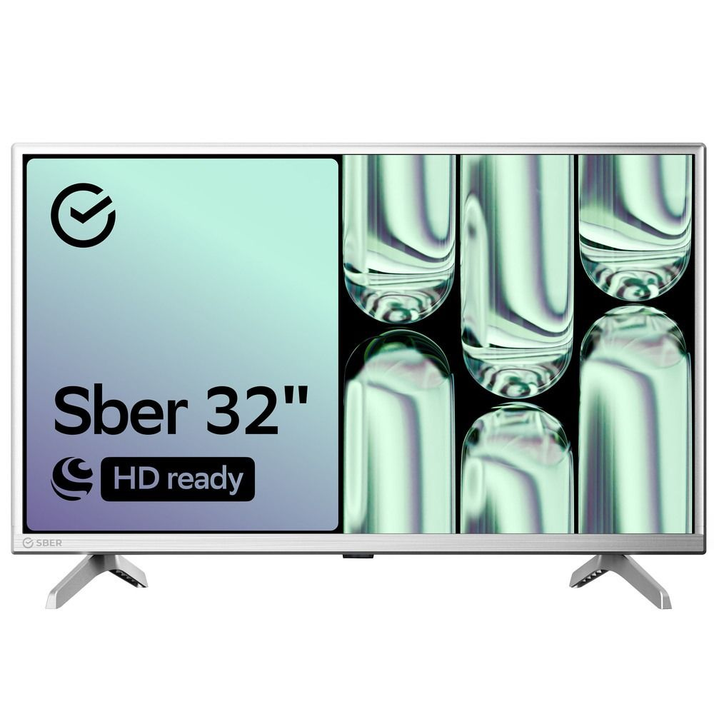 Sber Телевизор SDX-32H2012S Smart TV, Салют ТВ, 32" HD, серебристый #1