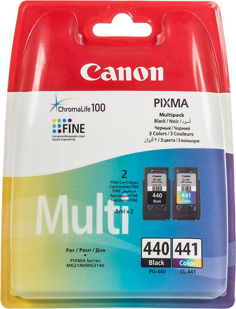 Картридж струйный Canon PG-440/CL-441 5219B005 черный/трехцветный x2упак. (180стр.) для Canon MG2140 #1