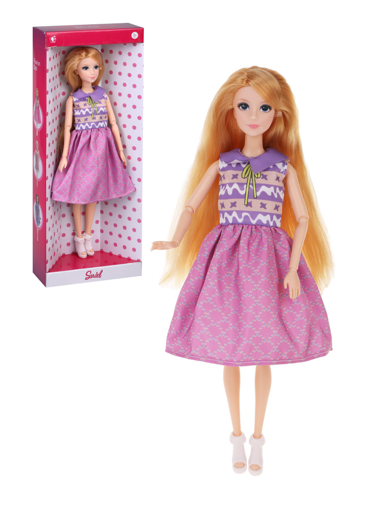 Кукла с длинными волосами в платье #1