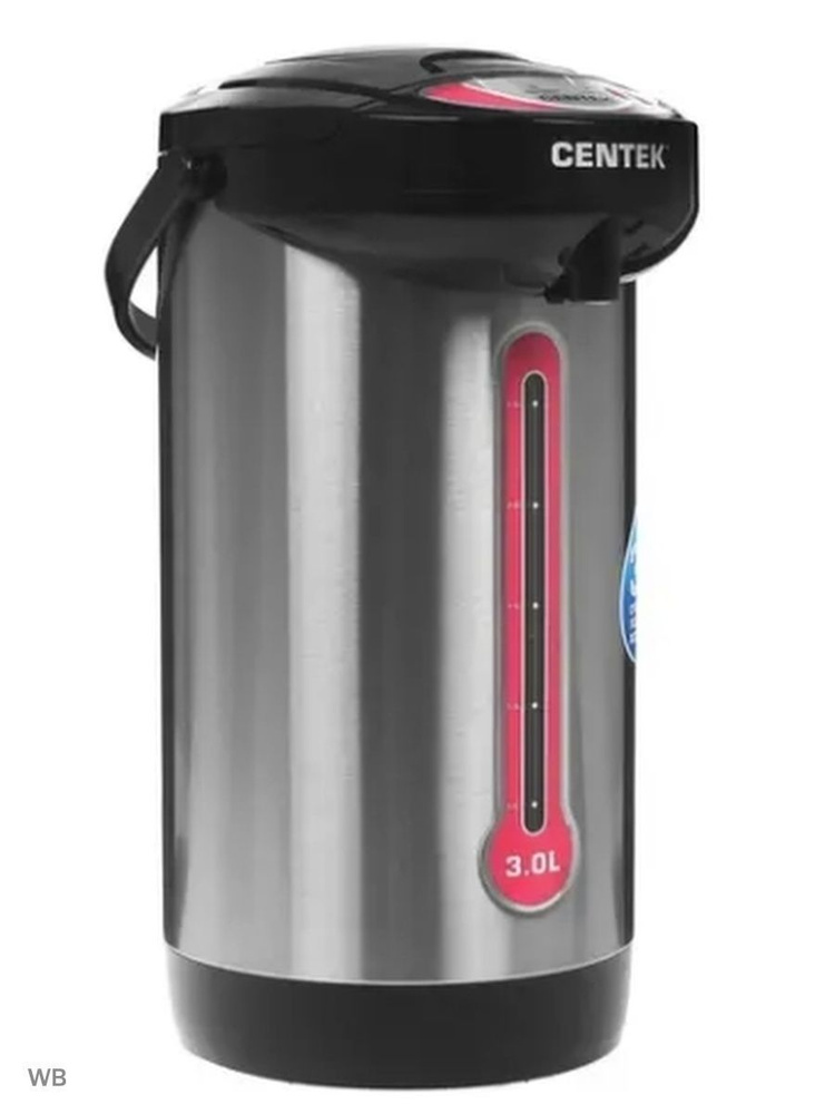 Термопот Centek CT-0080 Black 3л, 600Вт, 3 способа подачи воды, корпус из нерж.стали  #1